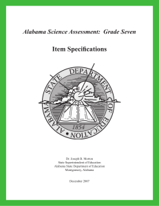 ARMT+Science Item Specs Grade7