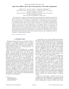 Space from Hilbert space: Recovering geometry from bulk