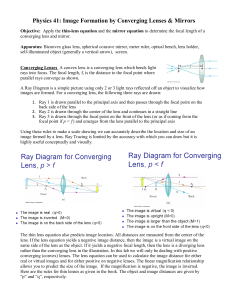 Ray Diagram PRELAB LAB