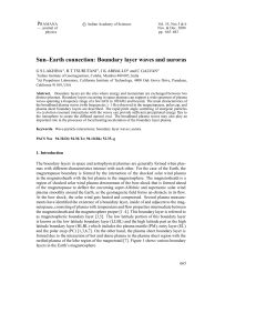 Sun–Earth connection: Boundary layer waves and auroras