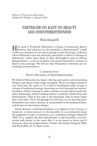 Nietzsche on Kant on Beauty and Disinterest