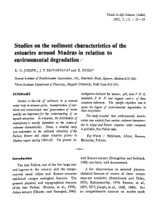 Studies on the sediment characteristics of the estuaries around