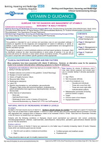 Vitamin D deficiency, guideline for the diagnosis