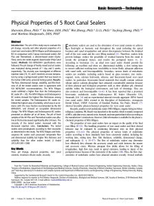 Physical Properties of 5 Root Canal Sealers