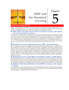 GDP and the Standard of Living