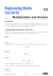 2.9 Multiplication and division