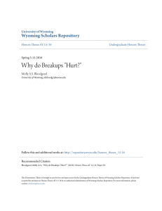 Why do Breakups "Hurt?" - Wyoming Scholars Repository