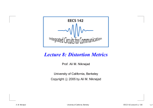 Lecture 8: Distortion Metrics - University of California, Berkeley
