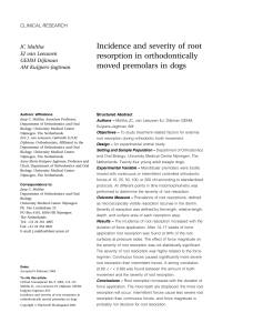 Incidence and severity of root resorption in orthodontically moved