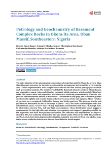Petrology and Geochemistry of Basement Complex Rocks in Okom