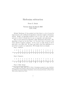 Sheltonian subtraction