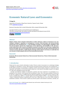 Economic Natural Laws and Economics