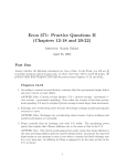 Econ 371: Practice Questions II (Chapters 12-18 and 20-22)