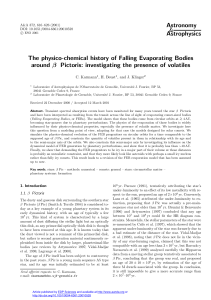 The physico-chemical history of Falling Evaporating Bodies around