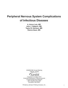 Peripheral Nervous System Complications of Infectious