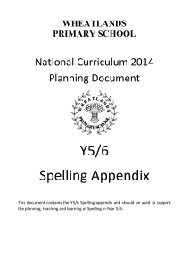 Y5/6 Spelling Appendix
