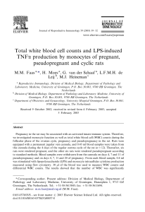Total white blood cell counts and LPS-induced TNFa