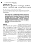 Transmission dynamics of an emerging infectious disease in wildlife