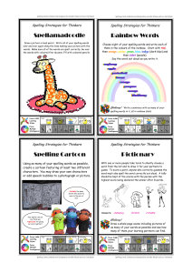 Spellamadoodle Rainbow Words Pictionary Spelling Cartoon