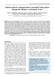 Patient-centred communication is associated with positive