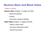 Neutron Stars and Black Holes