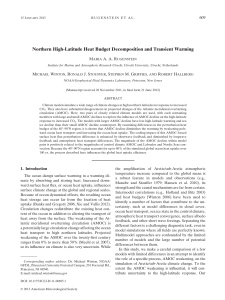 Northern High-Latitude Heat Budget Decomposition and
