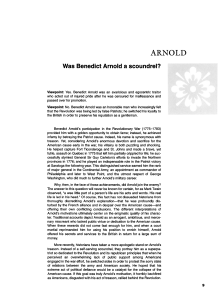 Was Benedict Arnold a scoundrel?