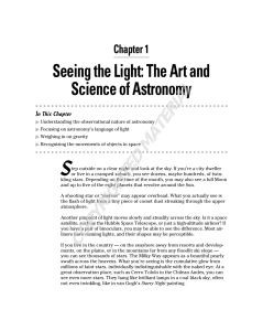 Chapter 1 Seeing the Light: The Art and Science of Astronomy