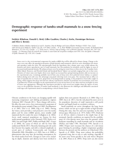Demographic response of tundra small mammals to a snow fencing