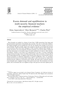Excess demand and equilibration in multi-security financial