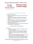Writing to Keep Funders Happy