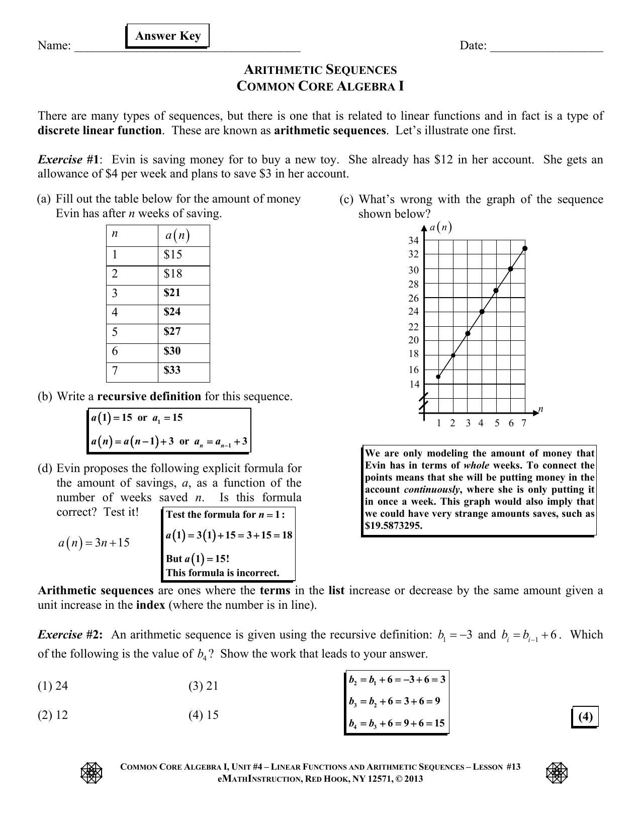 Arithmetic Sequence Algebra 11 Worksheet - Nidecmege With Arithmetic Sequence Worksheet Algebra 1
