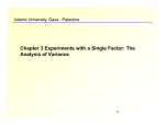 Chapter 3 Experiments with a Single Factor: The Analysis of Variance