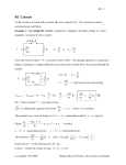 Lecture Notes on RC Circuits - University of Colorado Boulder