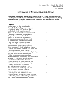 The Tragedy of Romeo and Juliet: Act 3.2