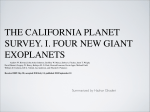 the california planet survey. i. four new giant exoplanets