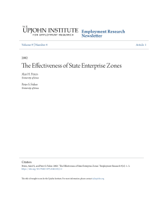 The Effectiveness of State Enterprise Zones