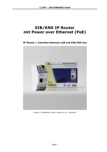 EIB/KNX IP Router mit Power over Ethernet (PoE)