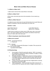 Motor Units and Motor Neuron Disease