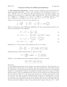 Example Problems for Diffusional Equilibrium