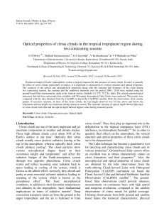 Optical properties of cirrus clouds in the tropical tropopause region
