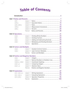 Table of Contents - Continental Press