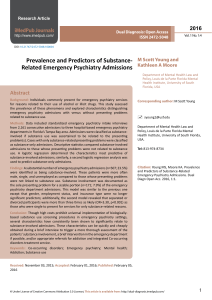 Prevalence and Predictors of Substance