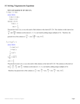 5-3 Solving Trigonometric Equations page 331 1