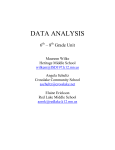 Data Analysis for 6th - Bemidji State University