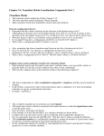 Chapter 24: Transition Metals Coordination Compounds Part 1