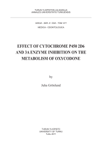 effect of cytochrome p450 2d6 and 3a enzyme inhibition on