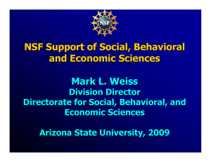 Social, Behavioral and Economic Sciences