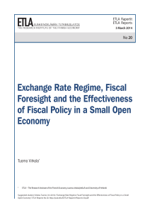 Exchange Rate Regime, Fiscal Foresight and the Effectiveness of