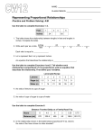 Representing Proportional Relationships